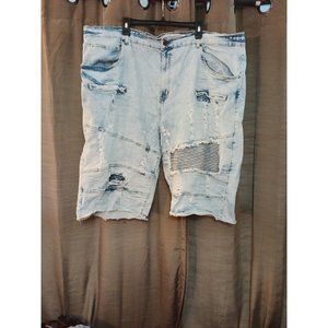 Men's Fwrd Denim Moto Distressed Light Wash Jean … - image 1